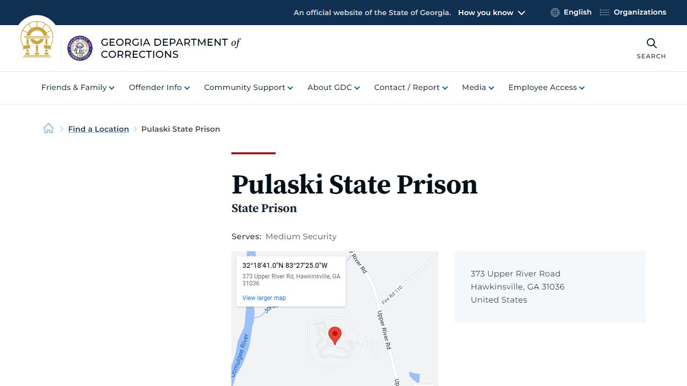 Pulaski State Prison | Georgia Department of Corrections